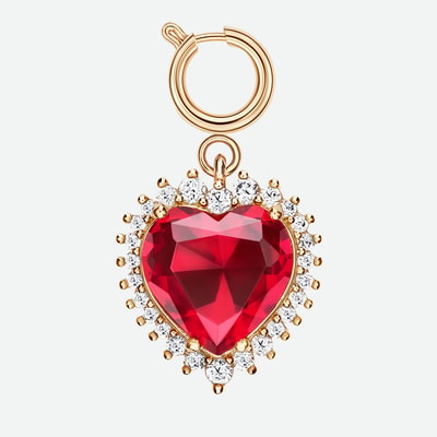 RABANNE MAKEUP / CHARM GOLD SCARLET HEART