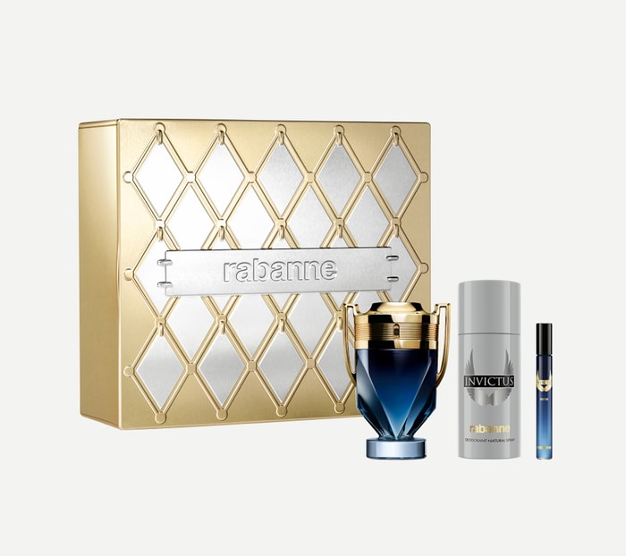 INVICTUS PARFUM 100ML DEO 150ML TRAVEL SPRAY 10ML PARFUM