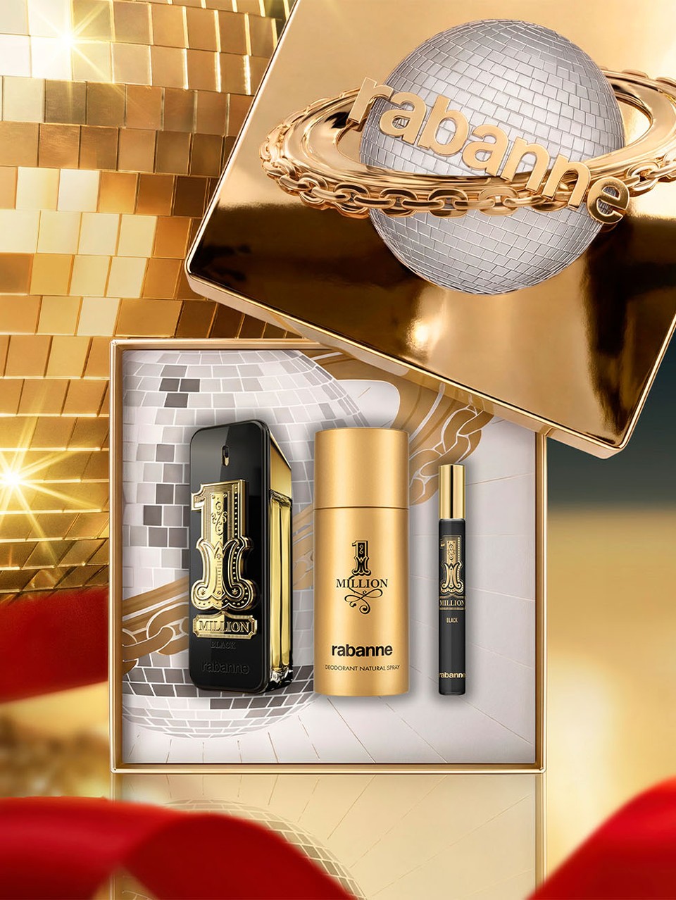 1 MILLION BLACK 100ML & DEODORANT 150ML & TRAVEL SIZE 10ML GIFTSET