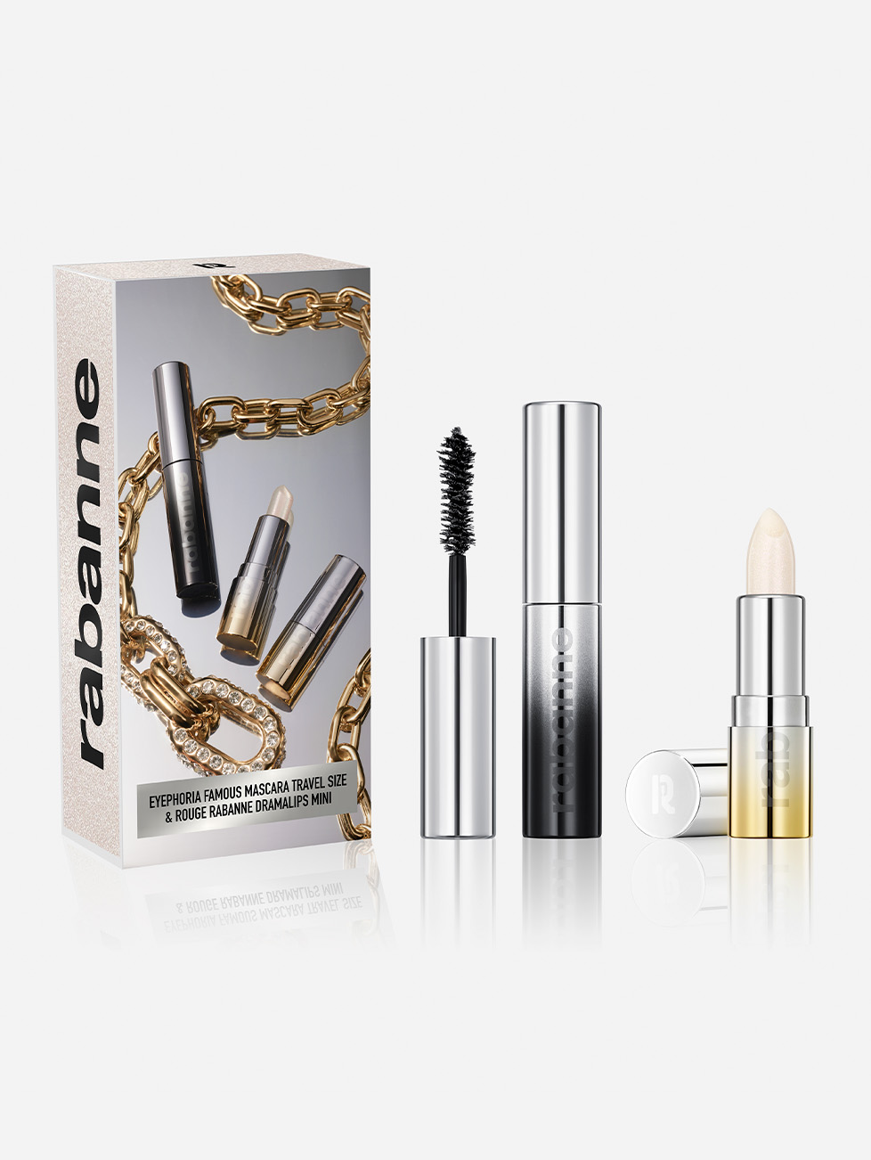 Rabanne Mini Famous Mascara & Dramalips In White