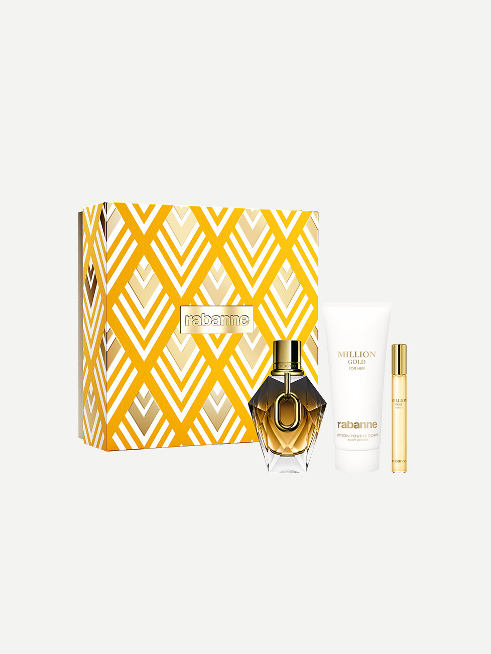 MILLION GOLD FOR HER オードパルファム 90ml MILLION GOLD FOR HER PARFUM 90ML & BODY LOTION 100ML & TRAVEL